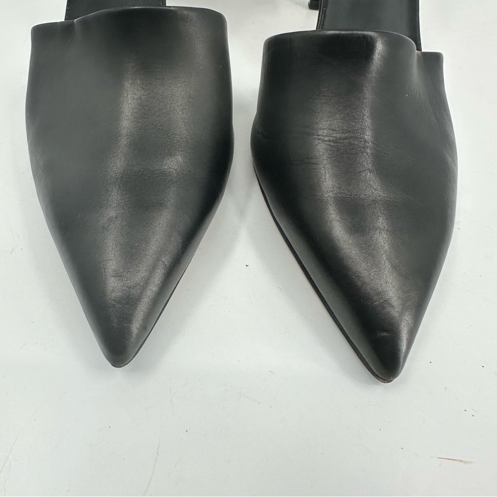 Vince Claire d'Orsay Pump Black Leather Womens 11 Pointed Toe 3.5" Heel - Picture 4 of 11